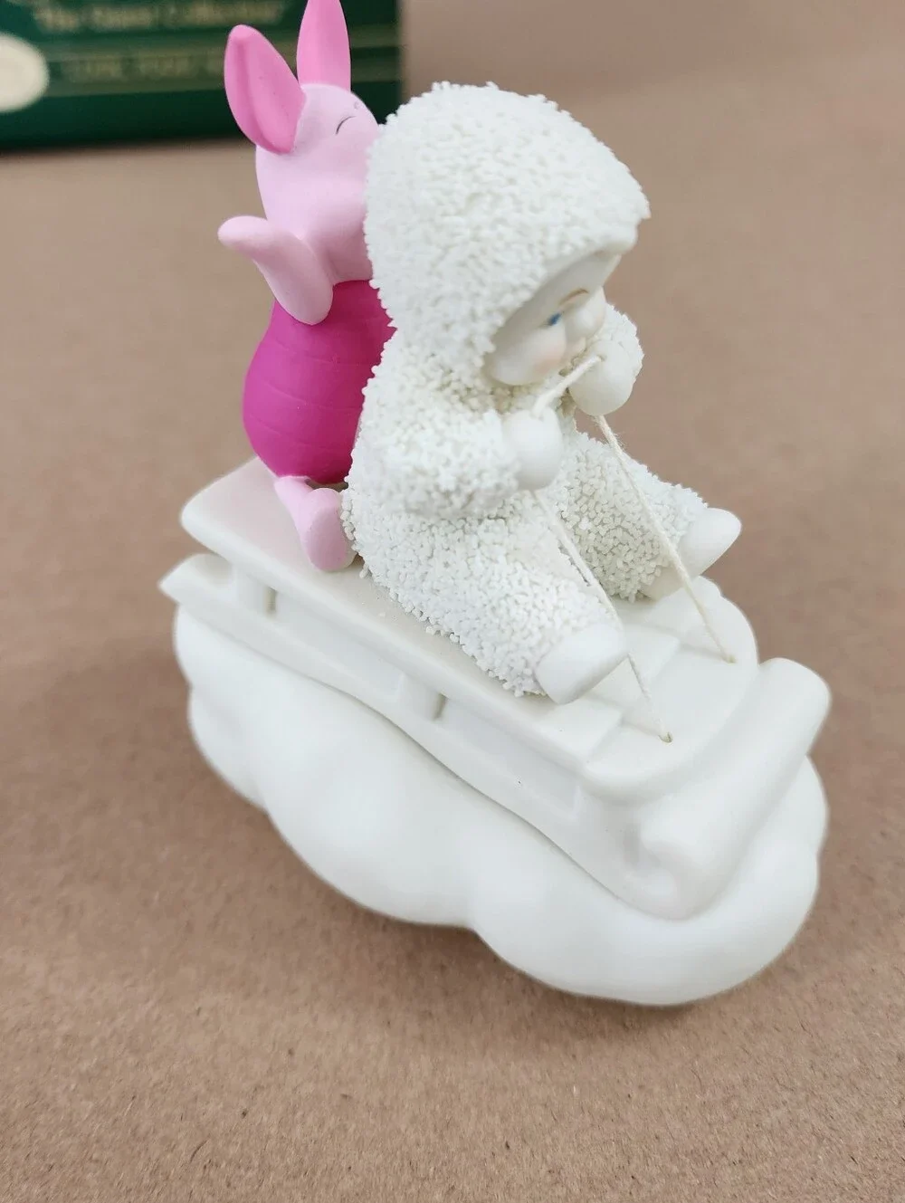 Disney Department 56 Trinket Box Snowbabies Look POOH  NO Hands ~ Figurine 2004